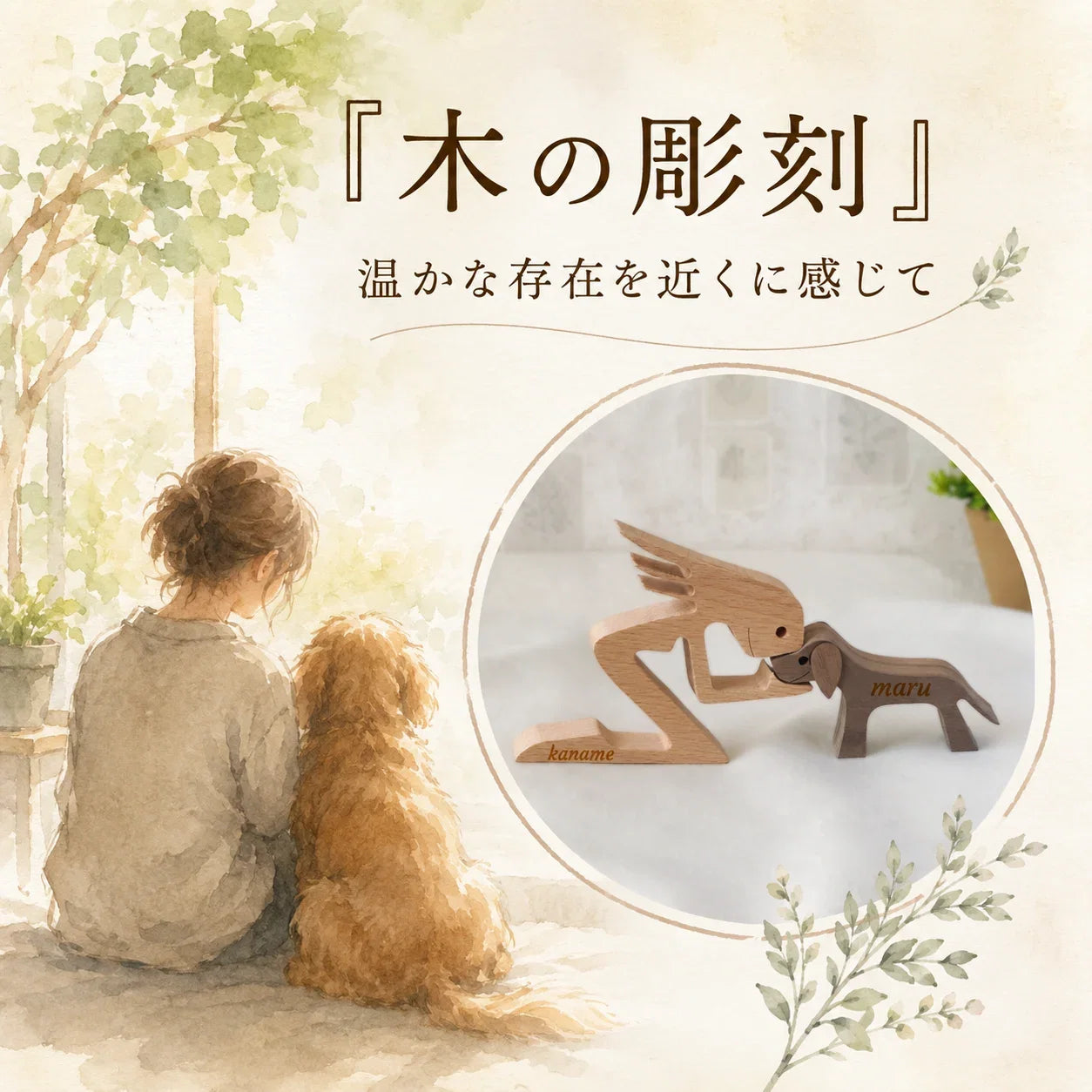 うちの子木彫刻