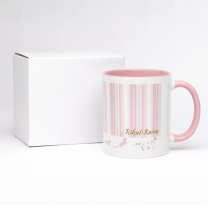うちの子 ストライプペットマグカップ｜25シルエット×くすみカラー×ギフト【名入れ無料】